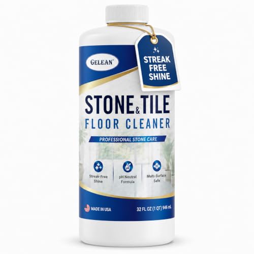 Stone & Tile Floor Cleaner, 32 oz Concentrate Makes Up to 16 Gallons, pH Neutral Formula, Streak-Free Cleaner for Granite, Marble, Ceramic, Porcelain, Slate, Vinyl & Sealed Natural Stone, Made in USA