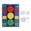 Stoplight Learning Pocket Chart Dry Erase Cards Pen Behavioral Management Tool Classroom Home Learning Nylon Hanging Chart with 3 Foursquare 2 Rectangular 30 Small Dry Erase Writab