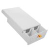 Storage Box White Plastic Adjustable Divider Hidden Drawer Organizer