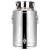 Storage Containers, 304 Stainless Steel Milk Can with Faucet, Milk Bucket Wine Pail Bucket Tote Jug with Sealed Lid for rice flour sugar grain coffee bean storage(3.96Gal/15L)