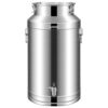 Storage Containers, 304 Stainless Steel Milk Wine Storage Canister Transport Can Bucket Tote Jug Oil Barrel with Spigot Liquid Container Storage for rice flour sugar grain coffee bean storage(15L)
