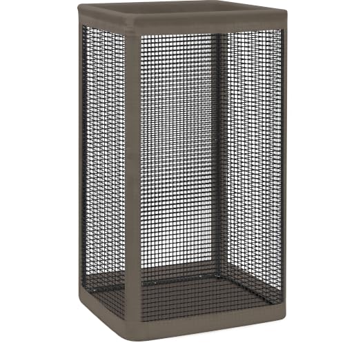 STORAGE MANIAC Mesh Laundry Hamper, 23.7 Gal. Tall Laundry Basket for Airflow, Strong Metal Dirty Clothes Hamper for College Dorm, Bedroom, Bathroom, Clothes Bin, Black & Coffee