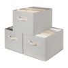 StorageWorks Storage Baskets for Shelves, Light Gray, Extra Large, 3-Pack