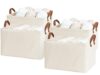 StorageWorks Storage Baskets for Shelves with Metal Frame, Organizing Bins, Fiber Shelf Baskets, Natural Color, 4-Pack
