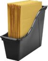 Storex Small Book Bin - Linking Storage Bins, Dry Erase Surface - 11.75" x 8.5" x 4.5", Onyx, 6-Pack
