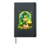 St. Patrick's Day Anime Leprechaun Girl Shamrock Rainbow Hardcover Journal, Black