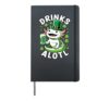 St Patricks Day Beer, Saint Paddy's Day, Axolotl Drinksalotl Hardcover Journal, Black