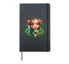 St Patrick's Day Cute Higlander Cow Calf Hardcover Journal, Black