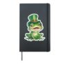 St. Patrick's Day Frog Hardcover Journal, Black