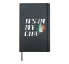 St Patricks day It’s in my DNA Irish Flag Shamrock Ireland Hardcover Journal, Black