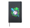 St Patricks Day Leprechaun Hat Baseball Bat Hardcover Journal, Black