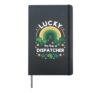 St Patrick's Day Lucky Dispatcher Job Shamrocks Irish Hardcover Journal, Black