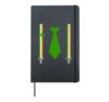 St Patrick's Day Tie With Irish Suspenders And Shamrock Hardcover Journal, Black