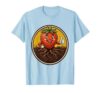 Strawberry Plant Underground Roots Illustration T-Shirt, Men, Baby Blue, XX-Large