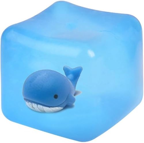 Stress Cube Squishy Fidget Toys - Slow Rising Stress Balls for Adults Kids Glow in The Dark Squeeze Toys for Anxiety Relief Sensory Toys for Kids with Autism Squishy Balls for Classroom Prizes