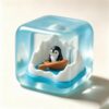 Stress Cube Squishy Fidget Toys, Tiny Cube World Squishies, Iceberg Penguin