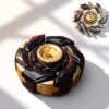Stress Relief Metal Fidget Spinner for Adults, EDC Fidget Spinner with Open Armor Design & Smooth Spin. Cool Office Desk Toy for Focus, a Premium Fidget Toy for Teens & Adults. (Silver Gold)
