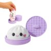 Stretchable Dumpling Fidget Toy, Kawaii Dumpling Toy with Tactile Design, Stress Relief Desk Toy (Purple)