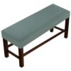 Stretch Upholstered Bench Cover Flexible Bench Cover for Dining Room Removable and Washable Seat Protector for Living Room Bedroom Green S