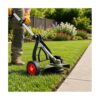 String Trimmer Support Wheels for Husqvarna 535iFR, Adjustable Lawn Edger Wheel Attachment, Labor Saving Rolling Support for Grass Trimmer and Brush Cutter