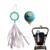 Stroller Sign with Bell Stroller Identifier Flag Stroller Name Plate(Blue)