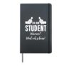 Studentin Students T-Shirt with German Text "Ich Bin Student Weil Ich´s Kann Hardcover Journal, Black