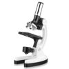 Student Microscope Children’s Biological Optical Microscope Scientific Experiment Set (Color : White Size : Bracket and 48 specimens) (White Bracket and tool box)