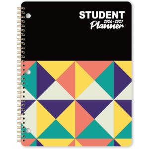 Student Planner 2026-2027 – School Planner 2026-2027 from Jul 2026 – Jun 2027, 9" × 11", Homework Academic Planner with Stickers, Strong Twin-Wire Binding, 12 Monthly Tabs, Great Weekly Lesson Planner