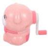 Students Manual Pencil Sharpener with Spacious Tray Pink Dog Shape