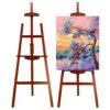 Stuelloaf Adjustable Walnut Pine Wooden Painting Easel, Art Easel Stand