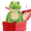 Stuffed Frog Plush Toy | Shy Eye-Covering Cute Magnetic Hand Decoration