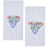Stxy's 4th of July Hydrangea Paper Napkins (Transfer-Free Ink), Blue, 45ct