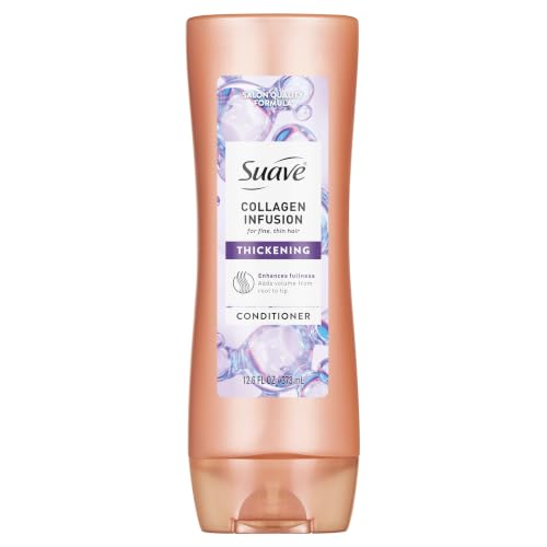 Suave Professionals Thickening Conditioner Collagen Infusion For Fine to Flat Hair Conditioner for Volume 12.6 oz (Pack of 6)