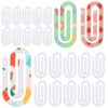 Sublimation Blanks Acrylic Paper Clips Jumbo for Bookmarks DIY Crafts(White)
