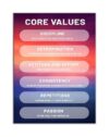 Success Principles Motivational Wall-Art Core Values Quotes Canvas Poster for Office Cubicle Gym Inspiration(Framed,12x18inch(30x45cm))