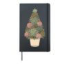 Succulent Christmas Tree Houseplant Plant Lover Gift Hardcover Journal, Black
