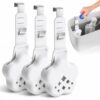 Suclain 3 Pcs Toilet Tank Cleaning Tablet Holder 3.94''x3.94''x1.5'' Hanging Toilet Bleach Tablet Bracket Bowl Cleaner Carrier for Keeping Dissolved Matter Away from Water Tank (White)