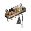Suction Cup Shower Caddy, Bathroom Organizer with Hooks(50cm/19.7inch)