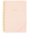Sugar Paper Goal Tracker Mini Spiral Notebook, Blush, 50 Double-sided pages, Spiral Bound Notebook, Note taking, Elastic Closure, Office Accessories, 4.875" x 7"