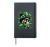 Sugar Skull St Patricks Day Irish Skull Leprechaun Beard Hardcover Journal, Black
