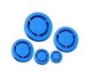 SUILU 5-Piece Set of Ceramic Foot Ring Tools, 3D Printed Clay Based Alignment Templates, and Multi Size Sx-S-M-L-XL Ceramic DIY Handmade Craft Accessories（Blue）.