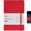 SUIN A5 Hardcover Lined Journal, 192 Pages, 100 GSM Smooth Paper, Red