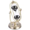 SuLiao 60 Minutes Hourglass Sand Timer, 360° Rotating Black Sand Clock, Metal Sand Watch 60 Min for Home Office Desk Decorative