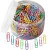 SUMAJU 500 PCS Colored Paper Clips, 33 mm/1.3Inch Assorted Paperclips
