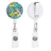 Summer Style Hawaiian Sturdy Badge Reel, ID Badge Holder Clip