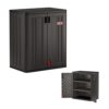 Suncast 30" Heavy-Duty Resin Outdoor Storage Cabinet, Lockable, Dark Gray