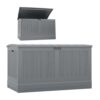 Suncast XL Deck Box, 200 Gal, All Weather, Pad-Lockable Lid, Dove Gray