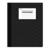 SUNEE Composition Notebook, Wide Ruled Paper, Home School Supplies for College Students & K-12, 9-3/4" x 7-1/2", 80 Sheets/160 Pages, Black