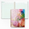 SUNEE Teacher Class Record Book for 9-10 weeks, 36 Names, 8.5x11 Inch, 104 Pages(52 Sheets), 100gsm Thick Paper, Larger Grade Recording up to 36 Students with Water-Resistant Plastic Cover,Pink Marble