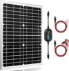 SUNER POWER 12V Solar Panel Kit 20W, High Efficiency 20 Watt Solar Panel + Ultra-Smart 10A MPPT Charge Controller, Solar Battery Trickle Charger Maintainer for Boat Car RV Motorcycle Marine Automotive
